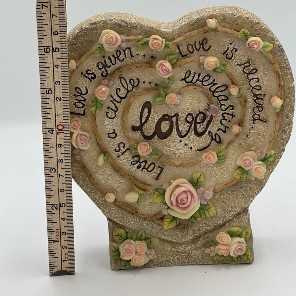 Love Is‎ Heart Shaped Indoor/Outdoor  Decor - Resin?